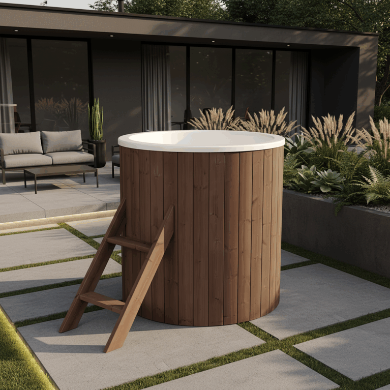 Barrel Plunge Tub From EmbaWood