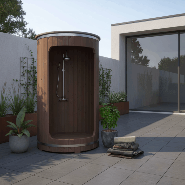 Embawood Barrel Shower (thermo wood)
