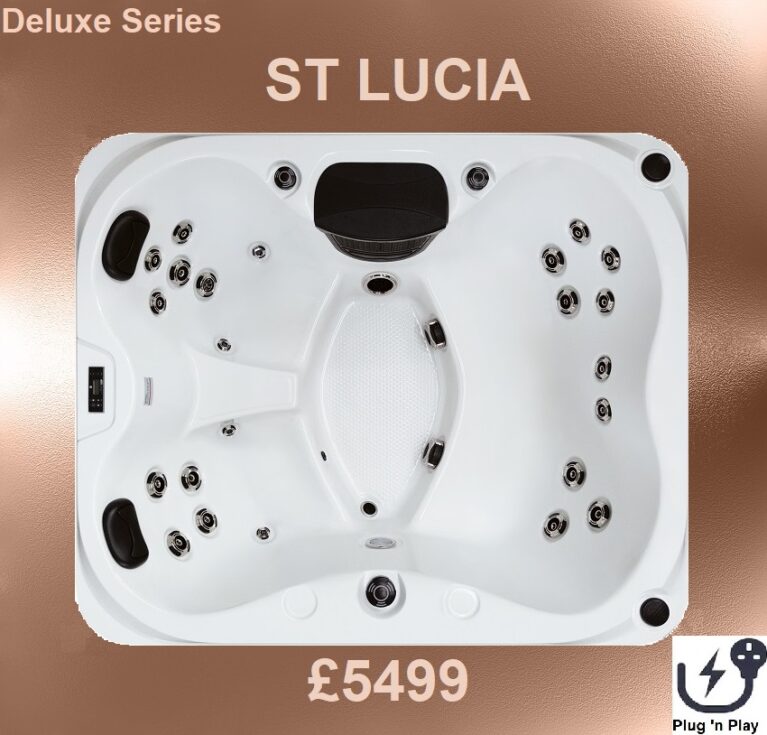 St Lucia 4 Seat Plug &amp; Play Hot Tub