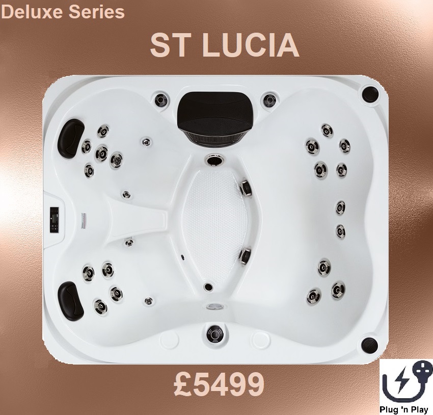 St Lucia 4 Seat Plug & Play Hot Tub
